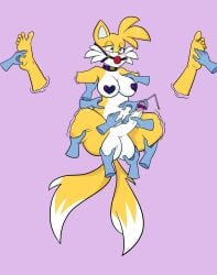 anthro baby_chi ball_fondling ball_gag balls bodily_fluids bondage bound crying_laughing feet fondling futanari gag genitals giggling gynomorph hell_nah_oh_my_gah herm hi_res intersex laugh penis restrained sega solo sonic_(series) sonic_the_hedgehog_(series) tails tails_the_fox tears tickle_torture tickling tickling_armpits tickling_balls tickling_belly tickling_feet tickling_genitalia tickling_machine tickling_penis tickling_thighs