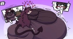 atakenvoice big_ass big_breasts breast_expansion breasts bubble_butt female furry hex_maniac_(cosplay) huge_ass huge_breasts hyper_breasts lunarspy tagme thick_thighs wide_hips