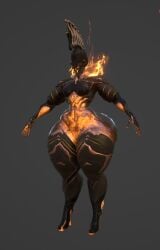 big_ass breasts bubble_butt ember_(warframe) ember_heirloom_(warframe) female huge_ass qzk_forte thick_thighs wide_hips