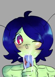 alien alien_girl blowjob cum_in_mouth face_fucking female oc request requested