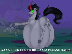 2d_animation animal_genitalia animal_penis animated anus arched_back ass ass_up balls begging_for_mercy belly belly_expansion big_belly black_mane black_tail bloated chest_tuft colored dialogue dirty_talk eaten_raw english_text eqamrd equid equine equine_genitalia equine_penis expansion feral flailing food food_in_stomach friendship_is_magic fruit fur genitals grass grey_body grey_fur grin hasbro helpless hooves horn horse huge_belly hyper hyper_belly immobile inflation king_sombra_(mlp) looking_up loop male mammal mane medial_ring my_little_pony mythological_creature mythological_equine mythology nature nature_background nude open_mouth outside penis plant pony presenting presenting_balls pumpkin raised_tail screaming short_playtime side_view smile solo stuffing tail teeth text tree tuft unicorn weight_gain