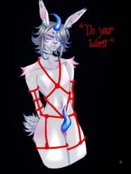 artist_request bondage bunny bunny_boy femboy furry fursona gay only_male plutomagic07 tied_up twink