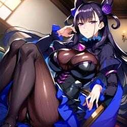 1girls ai_generated alternate_breast_size big_breasts bostin breasts busty curvaceous curvy curvy_body curvy_female curvy_figure fate/grand_order female huge_breasts large_breasts murasaki_shikibu_(fate) sweat sweating sweaty sweaty_body sweaty_breasts thick_thighs thighs venus_body voluptuous