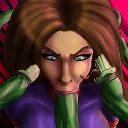 :>= bonnie_rockwaller cheerleader damsel_in_distress disney fellatio female kim_possible oral penis rape tentacle tentacle_rape voe