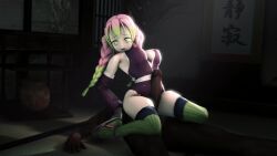 3d 3d_animation anal anal_sex animated big_penis breasts dark-skinned_male dark_skin demon_slayer doggy_style doggy_style_position from_behind from_behind_position green_eyes green_hair kanroji_mitsuri kimetsu_no_yaiba legs male_behind_female ngt95 no_sound penis pink_hair sex sex_from_behind source_filmmaker stockings tagme thick thick_legs thick_thighs thigh_job thigh_sex thighs video