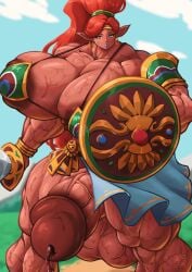 breath_of_the_wild dark-skinned_futanari futanari gerudo hyper_breasts hyper_muscles muscular_futanari precum roneesan the_legend_of_zelda urbosa