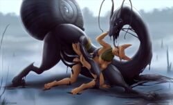 1boy 1girls 2018 4_toes all_fours alternate_color anal anal_sex antennae anthro anthro_on_feral areolae ass big_ass big_ears big_tail black_skin breasts brown_eyes chest_tuft claws consensual_tentacles crotch_tentacles digital_media_(artwork) diphallia diphallism duo eevee eeveelution eyelashes eyeshadow feet female feral fog fur furry goo grass green_fur hand_in_mouth hemipenes interspecies long_neck long_tongue looking_down looking_up makeup male male_penetrating mammal multi_penis multicolored_fur nintendo nipples nude one_eye_closed open_mouth original_character outdoors pawpads paws penetration penis penis_tentacles pocketcookie pokémon_(species) pokémorph pokemon pokemon_rgby purple_eyes pussy runny_makeup saliva sex shell simple_background size_difference slime snail soles straight tail tentacle tentacle_sex tentacles text thick_thighs tongue tongue_out tuft two_tone_fur unknown_species vaginal_penetration video_games watermark wet wide_hips wince zoophilia