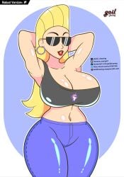 big_breasts blonde_female blonde_hair breasts cartoon_network female female_only girl girly goil_drawing huge_boobs huge_breasts jenny_bravo johnny_bravo johnny_bravo_(series) sunglasses tinted_eyewear