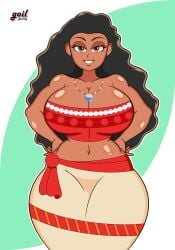 1girls disney disney_princess goil_drawing moana moana_waialiki smiling smirking