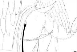 2025 after_orgasm after_sex after_vaginal anthro anus artist_name ass bodily_fluids bubble_butt cavemanon_studios clothed clothing clothing_around_legs clothing_aside cum cum_in_vagina cum_inside cum_string dress dress_aside duo feathered_wings feathers female genital_fluids genitals hi_res leaking leaking_cum male male/female mature_anthro mature_female medium_butt monochrome panties panties_around_legs panties_down partially_clothed prehistoric_species pterodactylus pterosaur pubes reptile samantha_(snoot_game) scalie short_tail snoot_game sweat sweatdrop tail text thick_thighs underwear underwear_around_legs underwear_down vulva watermark wings yeik_art