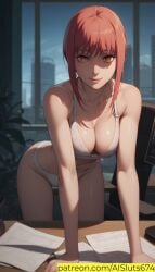 ai_generated ai_sluts chainsaw_man huge_breasts makima_(chainsaw_man) sole_female underwear