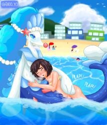 1futa 1girls alternate_version_available anthro beach bklo female feral futa_on_female futa_on_feral futanari futasub human_on_anthro in_water panties panties_around_one_leg pokemon pokemon_(species) pokemon_sm pokemon_trainer pokephilia primarina public public_sex selene_(pokemon) size_difference sound_effects stealth_sex swimsuit tail text vaginal_penetration water watermark