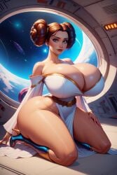 1girls ai_generated ass_bigger_than_head ass_bigger_than_torso big_ass big_breasts big_eyes bimbo bimbo_body blue_eyes breasts_bigger_than_head breasts_bigger_than_torso brunette cleavage curvaceous curvy earrings fat_ass female_only hair_buns hotcartoonai hyper_ass hyper_breasts hyper_hourglass lard_ass narrow_waist pawg princess_leia_organa queen solo solo_female spaceship spaceship_interior star_wars tagme thick