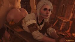 1boy 1girls 3d arms_bound ass athazel bent_over bent_over_table bondage bubble_ass cd_projekt_red ciri closed_eyes clothing dat_ass dimples_of_venus dubious_consent from_behind gag gagged grabbing_from_behind hand_on_back highres rape restrained rope rope_bondage scar source_filmmaker the_witcher the_witcher_(series) the_witcher_3:_wild_hunt tied_up unseen_male_face white_hair