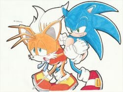 crossdressing cumming_from_anal_sex cumming_while_penetrated femboy foreskin gay gay_sex male male/male male_only male_penetrating misshiirin partially_retracted_foreskin sonic_(series) sonic_the_hedgehog sonic_the_hedgehog_(series) tails tails_the_fox