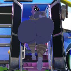 3d 3d_(artwork) anthro ass ass_focus ass_stuck battle_bus ctgiantess female female_only fortnite fortnite:_battle_royale hi_res hips hips_wider_than_shoulders huge_ass huge_breasts hyper hyper_ass looking_at_viewer looking_back looking_worried partially_clothed raven_team_leader stuck thick thick_ass thick_butt thick_hips thick_thighs wide_hips worried worried_expression