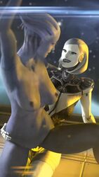 1girls 1robot 3d alien animated asari bouncing_breasts edi eye_contact futa_on_female futanari glowing_penis liara_t'soni looking_at_partner mass_effect no_sound nude penetration robot robot_girl sex smile ssppp technophilia video