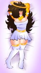 ángel 1female 1woman angelical ari_ariana ariana_lol breasts character dakimakura dakimakura_pose dakimakura_style female female female fnf friday_night_funkin girl oc serafín serafina yellow_eyes