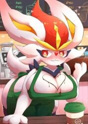 bad_id bunny_ears bunny_girl bunny_tail cinderace nintendo omowazu pokemon pokemon_(species)