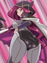 ass bent_over cyberse_witch looking_at_viewer purple_eyes purple_hair pussy yu-gi-oh! yuu-gi-ou_vrains