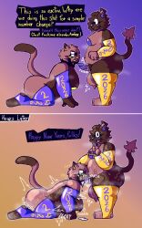acid_(felineflustered) amber_(felineflustered) angel anthro arm_warmers armwear ass ball_sag balls before_and_after belly belly_expansion big_balls big_breasts big_butt blush bodily_fluids bouncing_breasts breasts butt_jiggle cellulite clothing comic cum cum_in_mouth cum_inside demon dialogue domestic_cat duo english_text expansion eyewear fallen_angel fat_male feet felid feline felineflustered felis fellatio gagging genital_fluids genitals gesture glasses glowing glowing_genitalia glowing_nipples glowing_nose glowing_pawpads glowing_penis gynomorph gynomorph/gynomorph hand_gesture hand_on_head holidays huge_butt inflation intersex intersex/intersex jiggling kneeling leaking_cum legwear looking_at_viewer looking_away looking_down looking_up makeup mammal markings mascara mind_break musk musk_cloud musky_armpit musky_balls musky_butt musky_feet musky_penis new_year new_year_2026 nipples onomatopoeia oral oral_penetration overweight overweight_gynomorph overweight_intersex pawpads penetration penile penis rectangular_glasses round_glasses running_makeup running_mascara sex small_breasts sound_effects sweat sweaty_armpit sweaty_balls sweaty_breasts sweaty_butt sweaty_feet sweaty_genitalia sweaty_legs text thick_arms thick_thighs thigh_highs throbbing throbbing_penis trans_(lore) trans_woman_(lore) v_sign vein veiny_penis whiskers_through_hair