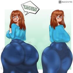 1girls 2025 ass big_ass breasts bubble_butt clueless dialogue dummy_thicc dumptruck_ass female female_focus female_only glasses huge_ass huge_breasts kindergarten_3 ms._lovelett nasdatre_(artist) orange_hair teacher text