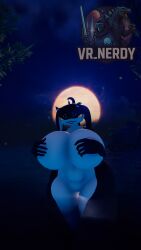 1girls 3d 3d_model big_breasts breasts covered_nipples covering female full_moon moon naked naked_female night night_sky nude nude_female solo solo_female thick thick_ass thick_thighs vr vr_media vr_nerdy vrchat vrchat_avatar vrchat_media vrchat_model water watermark zora