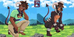 absurd_res anthro canid canine canis comic domestic_dog furminko27 generation_2_pokemon hi_res houndoom invalid_tag male mammal nintendo pokemon pokemon_(species) pokemorph sequence tf_sequence transformation