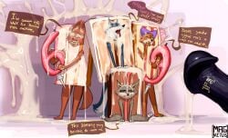 absurd_res anthro cake cake_costume canid canine canis clothing costume dessert diane_foxington disney dreamworks female food food_costume fox group hi_res illumination_entertainment kung_fu_panda magnetus maid_marian mammal porsha_crystal robin_hood_(disney) sing_(movie) the_bad_guys wolf zhen_(kung_fu_panda)