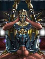 2018 anal anal_penetration anal_sex android aria_(killer_instinct) breasts duo female female_focus full_nelson high_heels human human_penetrating humanoid killer_instinct li0nie machine male mammal metallic_body nipples penetration penis pussy rareware robot robot_girl sex unseen_male_face video_games