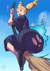 ass ass_in_dress ass_too_big big_ass broom bubble_butt butt_crack fat_ass female female_only flat_chest huge_ass jujutsu_kaisen large_ass nishimiya_momo ripped_pants ripping_clothing shortstack tight_clothing zestysauce