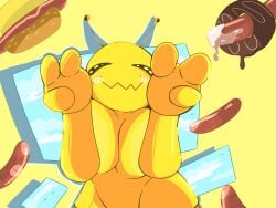 alien_hominid alien_humanoid chibi cute_girl meme nude_female yellow_body