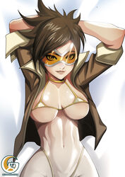 1girls cameltoe cleavage curvy erect_nipples female huge_areolae huge_ass huge_breasts mitgard-knight overwatch puffy_nipples short_hair thick_lips tracer voluptuous wide_hips