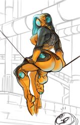 1futa 1girls aestheticmachine alien ass balls big_balls big_butt breasts dickgirl futanari grineer heart huge_ass intersex ivara_(warframe) penis rear_view sagging_balls sitting sketch tenno video_games warframe