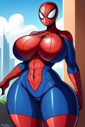 ai_generated big_breasts female marvel marvel_comics solo spider-girl spider-man_(series) superheroine thick_thighs