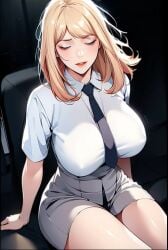 1girls ai_generated blonde_hair boarding_diary female female_focus female_only light_skin manhwa manhwa_edit school_uniform solo student uniform