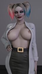 3d batman:_arkham_origins batman_(series) busty dc dc_comics female female_focus female_only harley_quinn harley_quinn_(injustice) hourglass_figure injustice_2 large_breasts solo tagme thelittleginny wide_hips