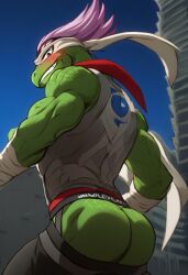 ai_generated biceps gay jockstrap looking_at_viewer looking_back male male_only muscular muscular_male my_hero_academia scalie spinner_(my_hero_academia) toned_body toned_male twall97