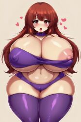 1girls ai_generated cummoe curvaceous curvy gigantic_breasts huge_ass huge_breasts hyper_breasts original_character puffy_nipples thick_thighs