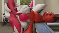 3d anal animated anthro anthro_on_anthro balls bouncing_balls bulge cum cum_drip cum_in_mouth cum_inflation cumflation deretto excessive_cum feral gay knot lycanroc male male/male male_on_male mp4 nickit no_sound on_back penis pok&eacute;mon_(species) pokemon pokemon_(species) sex tagme video yaoi