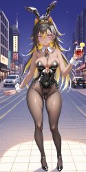 ai_generated breasts bunny_ears bunnysuit dehya_(genshin_impact) detailed_background ear genshin_impact ministro