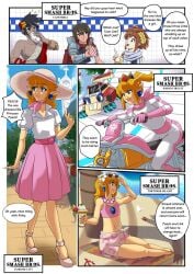 blonde_hair breath_of_the_wild coming_out crossdressing dark_pit dress femboy fieryjinx hades_(game) kid_icarus link link_(breath_of_the_wild) nintendo pink pit_(kid_icarus) princess_peach_(cosplay) super_smash_bros. supergiant_games the_legend_of_zelda wholesome zagreus