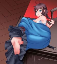 anal_through_clothes clothes_as_condom cra4 forced_in_fabric fucked_through_clothes fucked_through_dress fucked_through_skirt penetration_through_clothes sex_through_clothes shigure_(kantai_collection) through_clothes