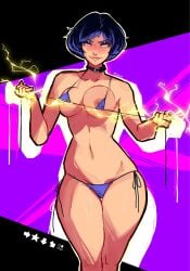 1girls big_ass big_breasts bikini female female_only kythuulu lightning reina_mishima tekken tekken_8 thick_thighs