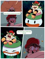 2boys animate_inanimate ball_suck balls_deep blush bowser coercion comic deep_throat deepthroat drooling duo english_text eye_contact fellatio gay gay_blowjob gulp human koopa koopa_clown_car licking_penis male male_only mammal mario mario_(series) masturbation multiple_boys nintendo oral oral_doggystyle overweight penis salad_pervert saliva scalie sex size_difference sucking sucking_testicles super_mario_64 super_mario_bros. swallowing_penis_while_deepthroat sweat text tongue_out video_games worried yaoi