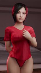 3d 9:16 ada_wong animated asian_female black_hair capcom female female_focus female_human female_only fit fit_female francis_brown hourglass_figure light-skinned_female light_skin lingerie looking_at_viewer music no_visible_genitalia red_bra red_clothing red_panties red_shirt resident_evil resident_evil_2_remake resident_evil_4_remake ripping_clothing shorter_than_10_seconds tagme tiktok underwear undressing vertical_video video woman_focus woman_only