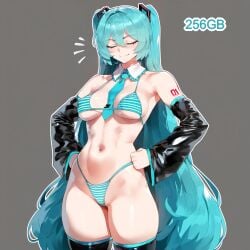 1girls ai_generated bare_arms bare_legs bare_shoulders bare_thighs big_breasts blue_eyes blue_hair blush bra breasts_expansion clothed clothing color expansion female female_focus female_only hatsune_miku henrik_n hi_res large_breasts light-skinned_female light_skin long_hair looking_at_viewer nipples_visible_through_clothing panties solo solo_female striped_bra striped_clothing striped_panties stripes tagme thick_thighs underwear vocaloid