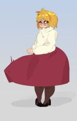 1futa ahoge arcueid_brunestud artist_request big_breasts big_penis blonde_hair breasts cock dickgirl enormous_penis futa_only futanari hair_intakes huge_cock hyper hyper_penis intersex large_penis long_skirt looking_at_viewer melty_blood_arcueid_figure_(meme) meme purple_skirt red_eyes short_hair skirt smile solo sweater throbbing throbbing_penis tsukihime turtleneck_sweater white_sweater wide_hips