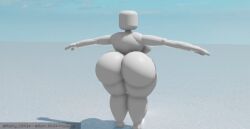 1girls 3d ass bald big_ass big_belly big_breasts big_butt big_hips big_thighs chubby humanoid rainy_rr34 roblox roblox_rthro robloxian t-pose tagme