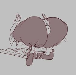 1girls artist_request ass_lift curvy huge_ass tagme